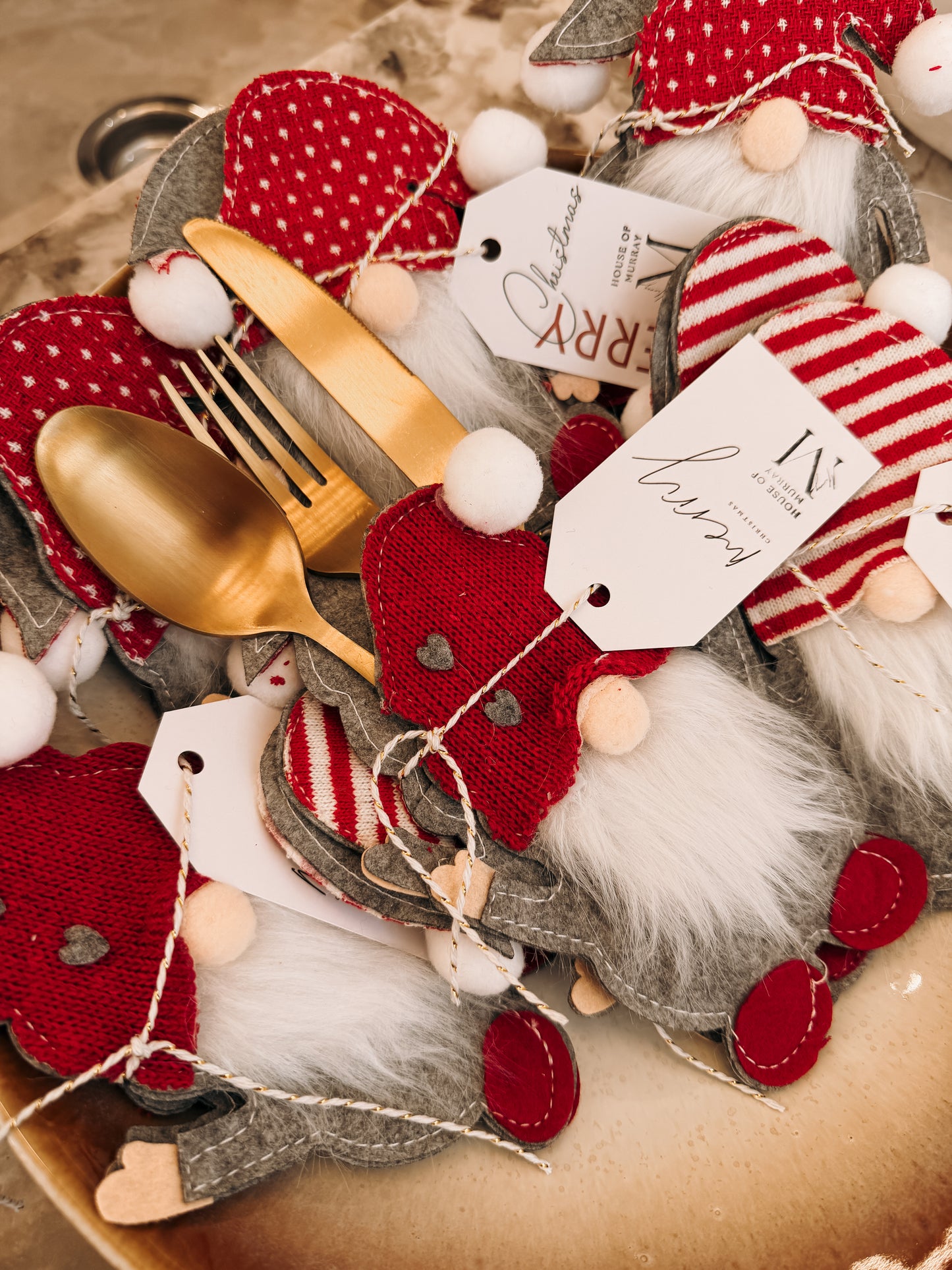 Christmas Gonk Cutlery Holders – Set of 2