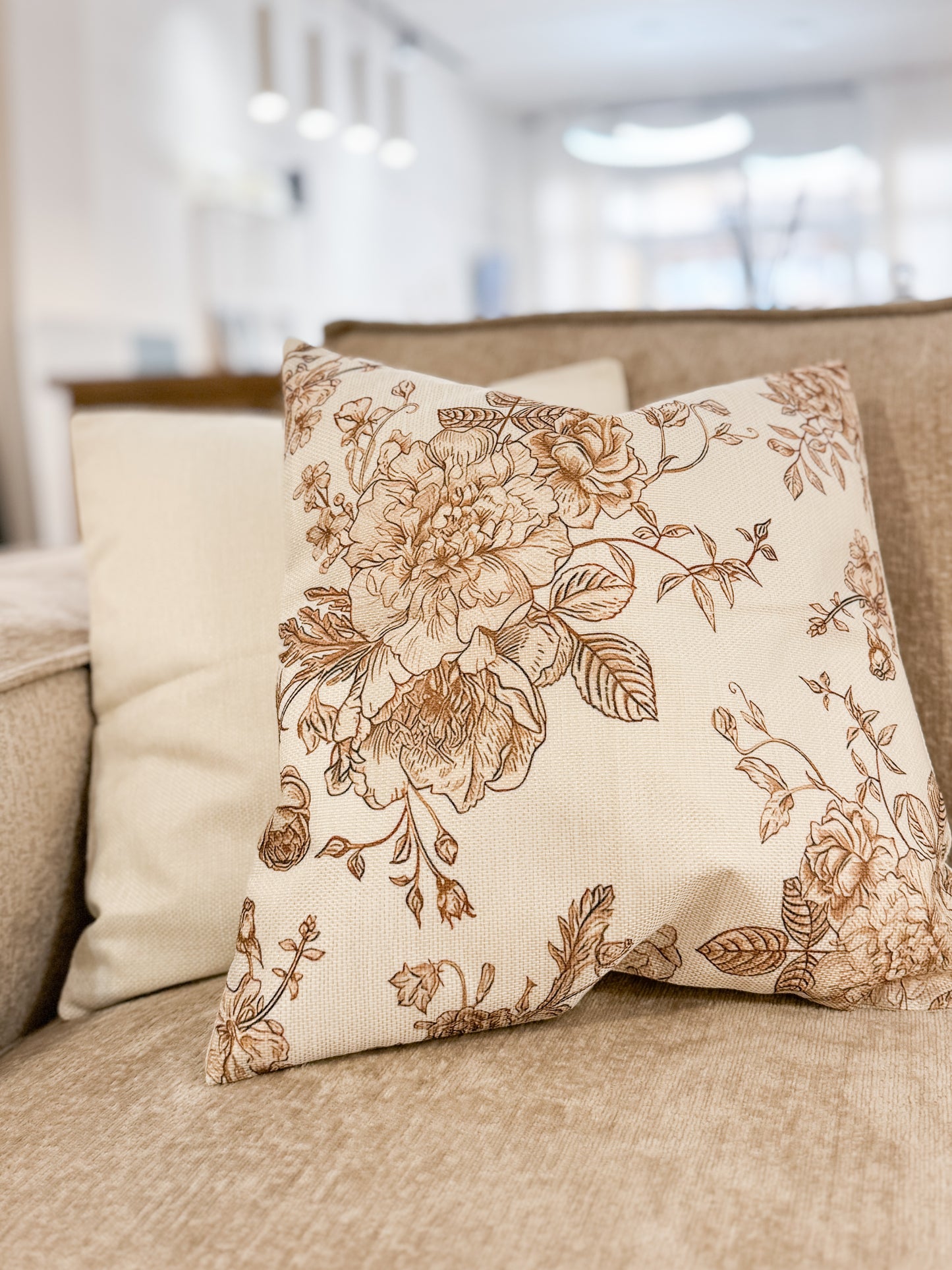 Vintage Floral Cushion with Insert