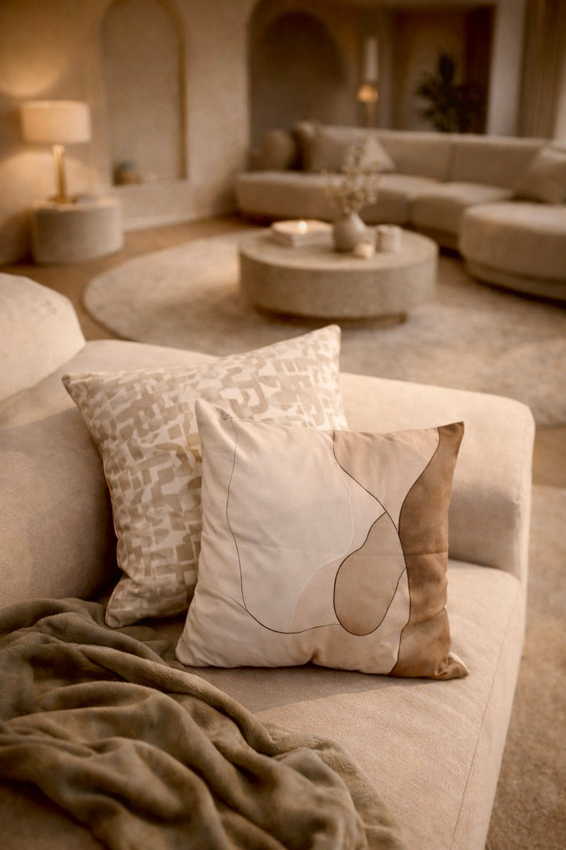 Abstract Line Art Cushion 45 × 45 cm