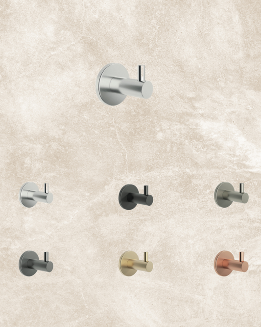 Sleek Stainless Steel Bathroom Hook – Dual Mount