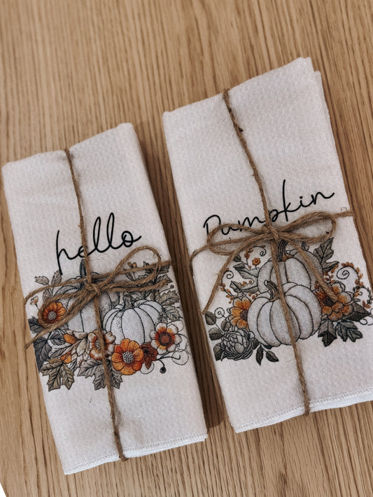 Hello Pumpkin Tea Towel Set