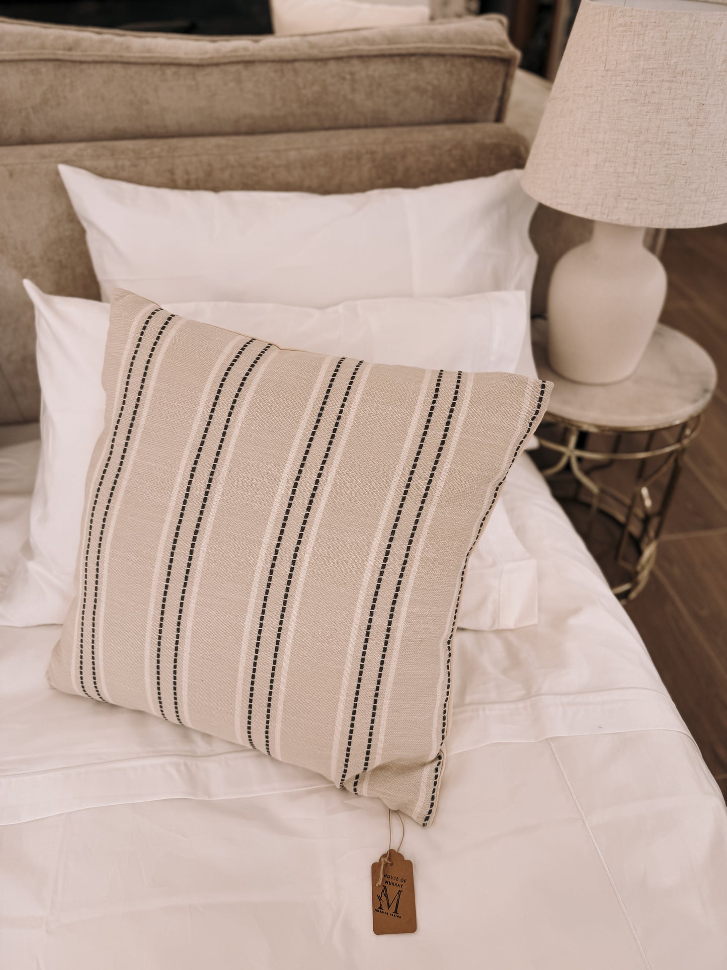 Neutral Stripe Cushion | 50 × 50 cm