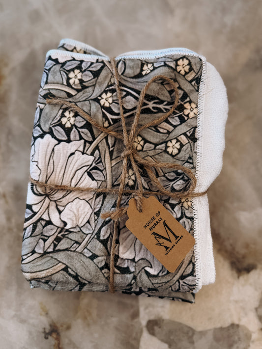Pack of 2 Tea Towels | Soft Botanical Neutrals