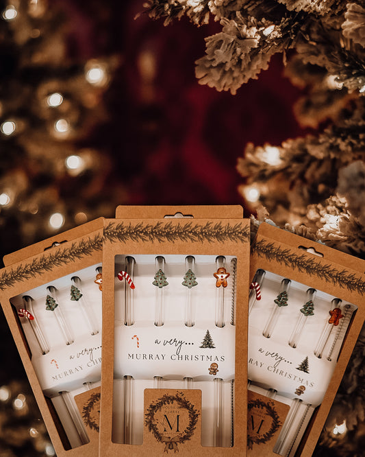 🎄 A Very Murray Christmas Glass Straw Set