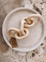 Natural Wooden Chain Link Sculpture