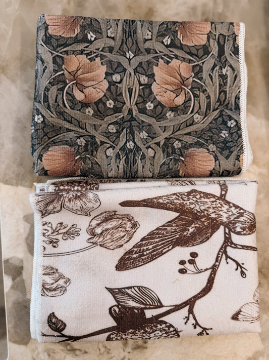 Pack of 2 Tea Towels | Botanical & Woodland Print