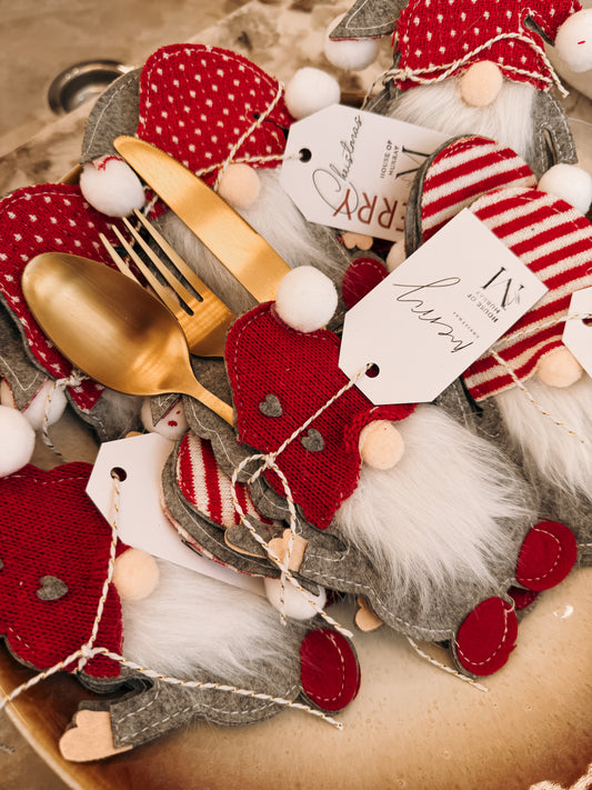 Christmas Gonk Cutlery Holders – Set of 2