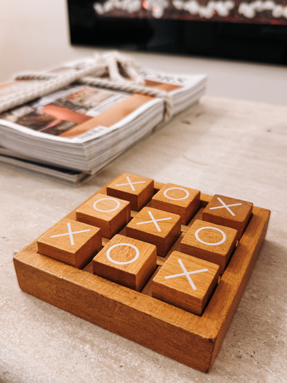 Wooden Tic-Tac-Toe Game