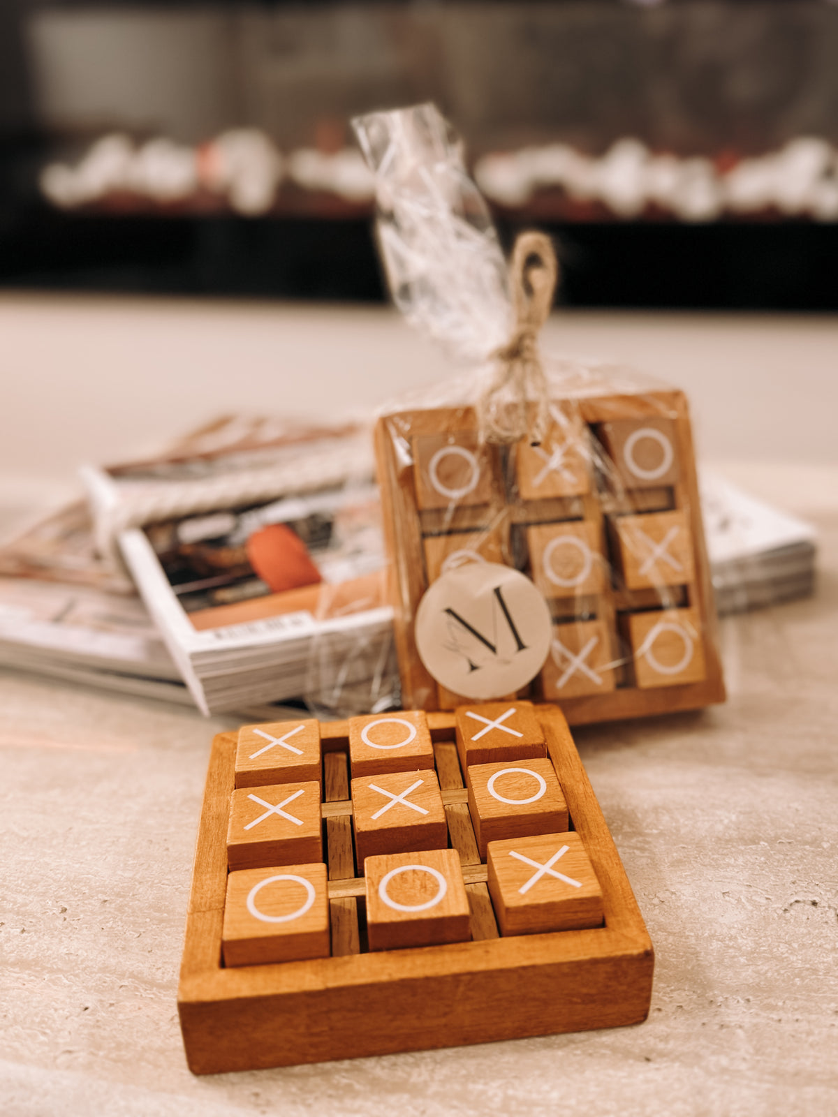 Wooden Tic-Tac-Toe Game