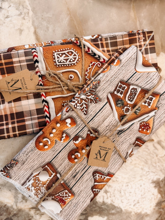 Gingerbread Dreams Tea Towel Set – 2 Pack