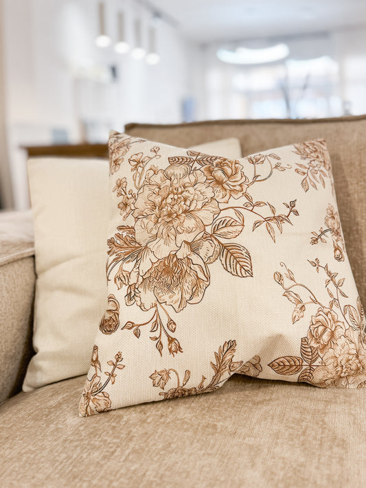 Vintage Floral Cushion with Insert