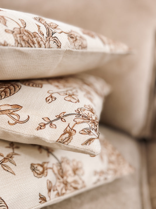 Vintage Floral Cushion with Insert