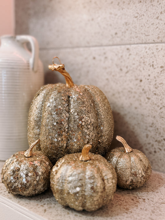 Gold glitter Pumpkins