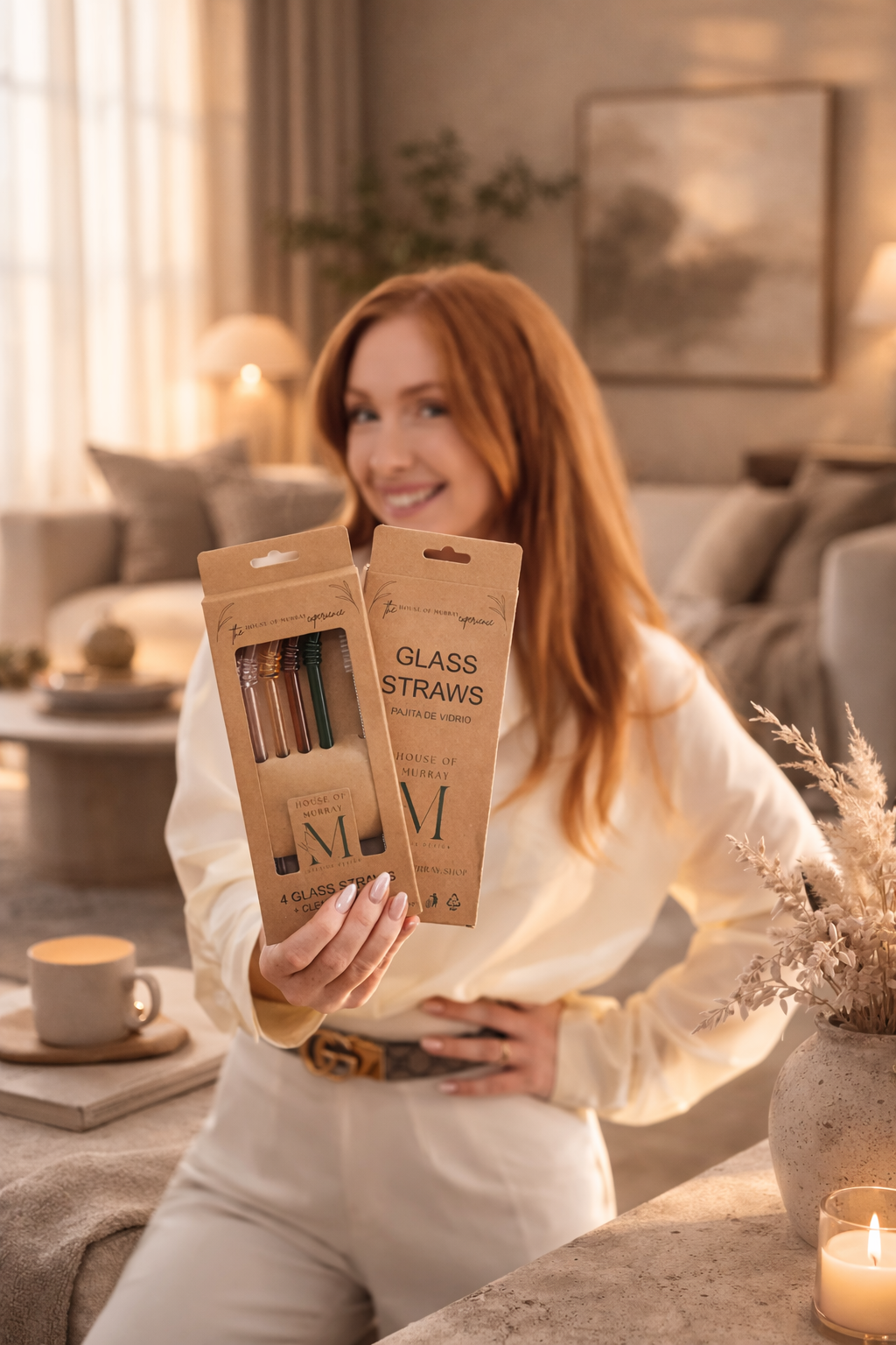 Signature Seasonal Glass Straw Set