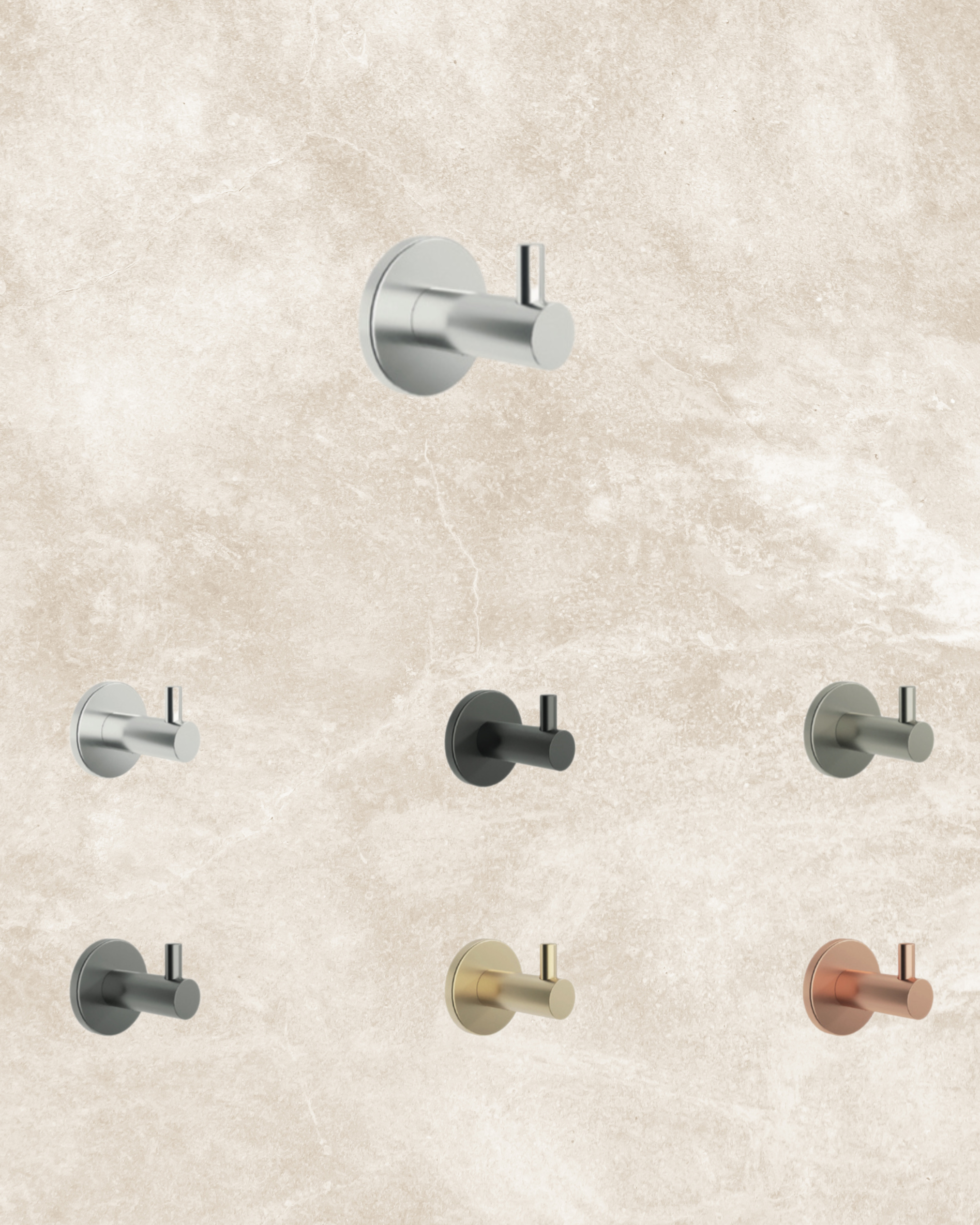 Sleek Stainless Steel Bathroom Hook – Dual Mount