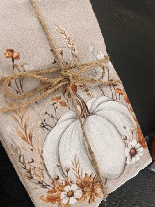 🍂 Autumn Pumpkin Tea Towels