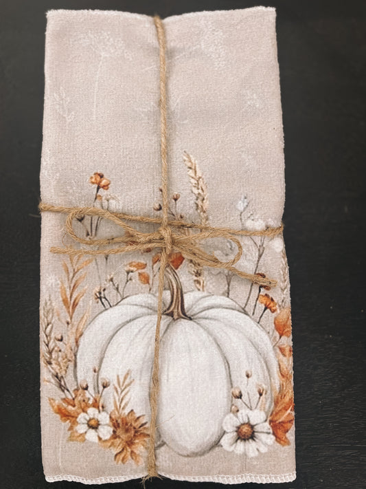 🍂 Autumn Pumpkin Tea Towels