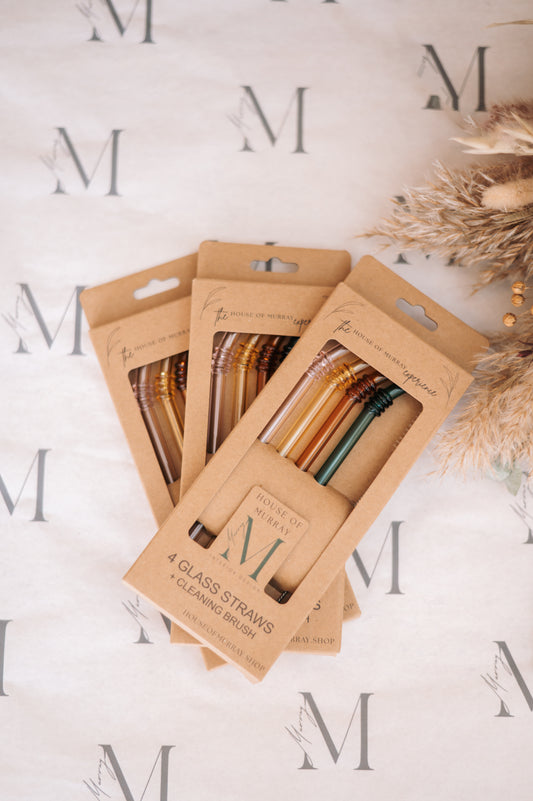 Signature Seasonal Glass Straw Set