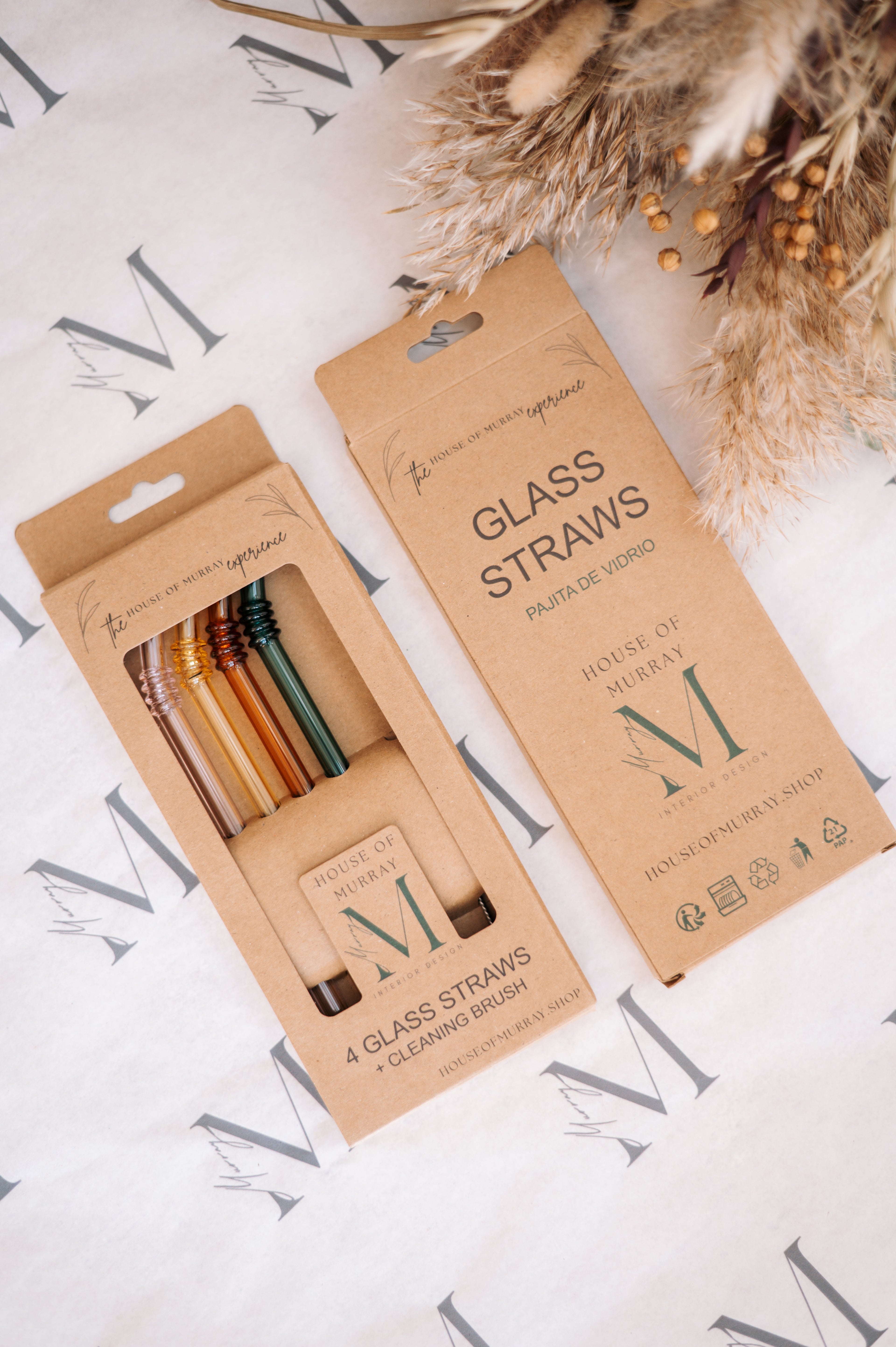 Signature Seasonal Glass Straw Set