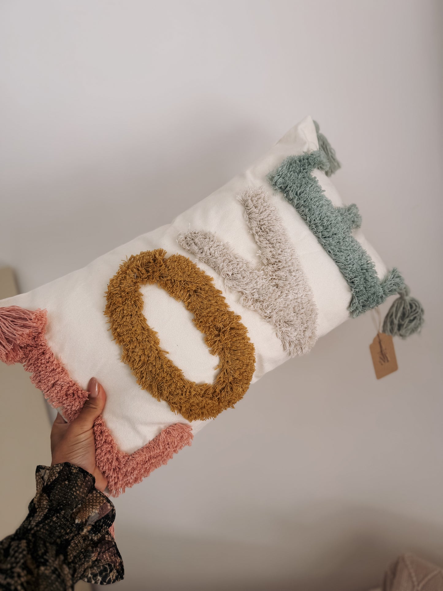 LOVE Textured Cushion 30 x 50 cm (Including Filler)