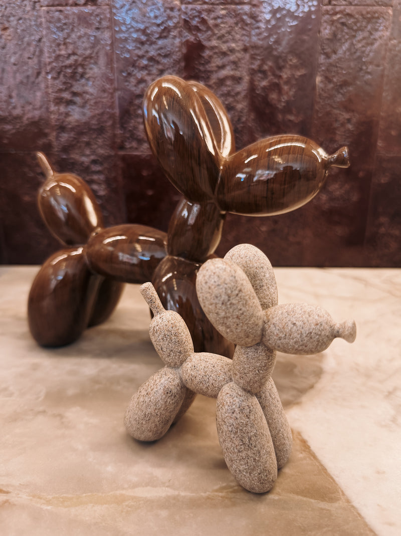 Mini Stone Balloon Dog Sculpture