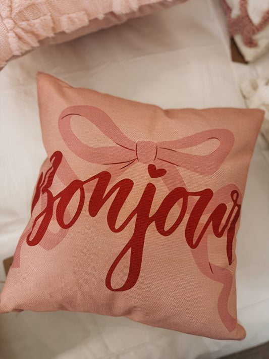 Bonjour Bow Cushion 40x 40cm (Inner Included)