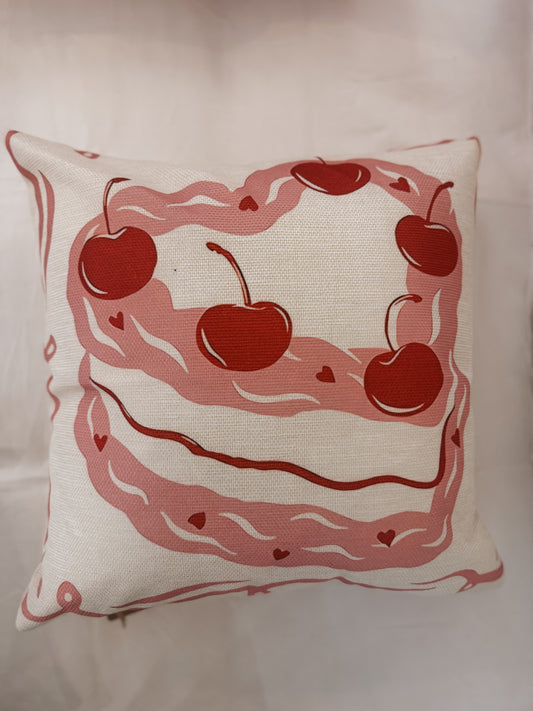 Cherry Cake Cushion 40 x 40cm (Inner Included)
