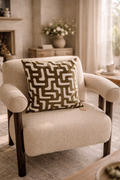 Sage Geometric Cushion – 45 × 45 cm