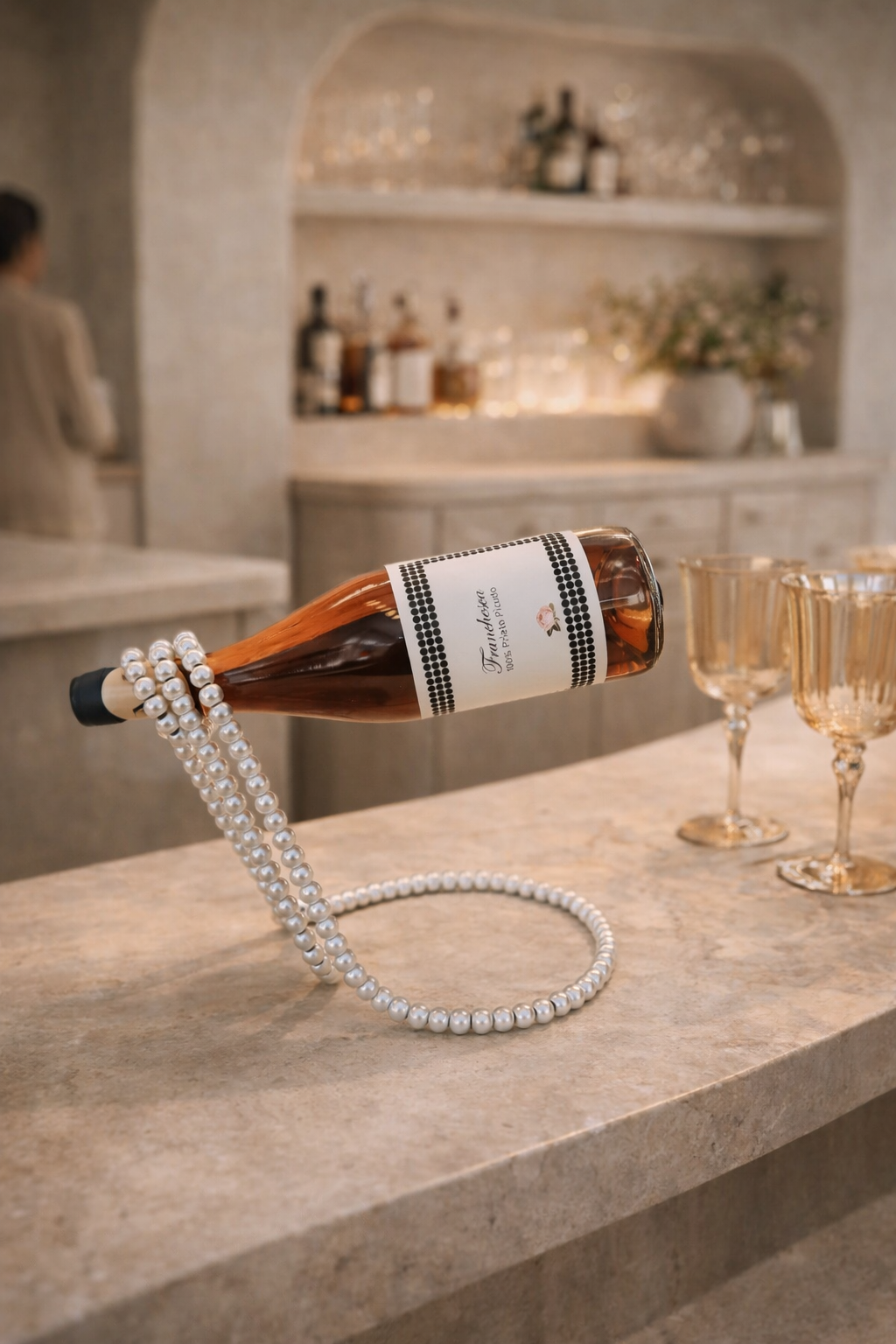 Pearl Illusion Floating Wine Stand