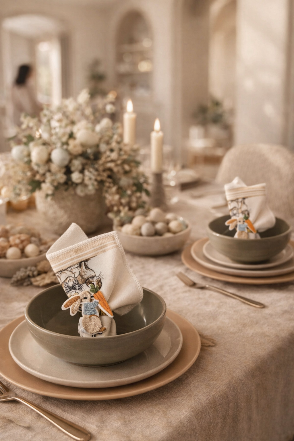 Peter rabbit set of two napkin rings