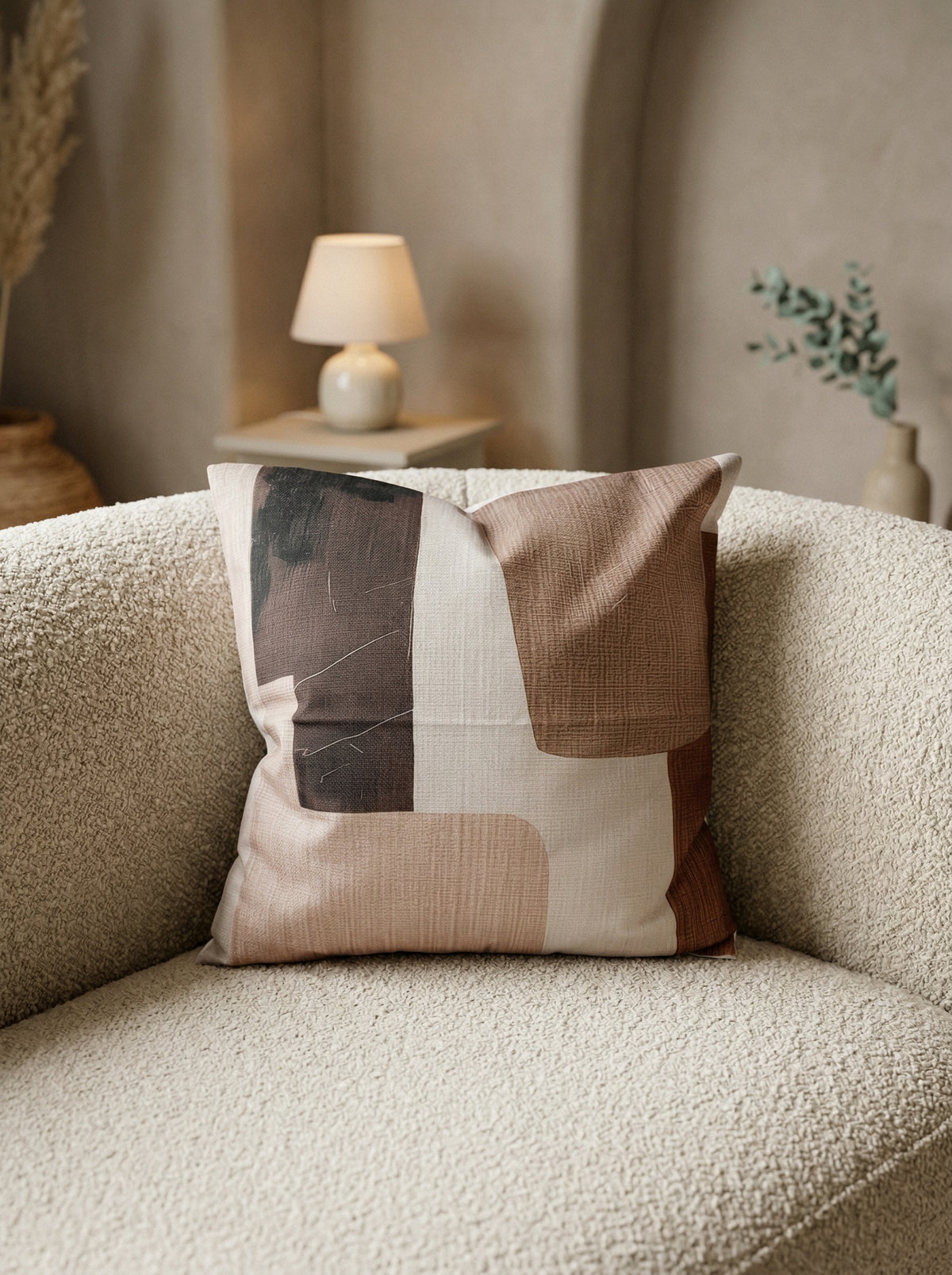Abstract Block Cushion 45 × 45 cm