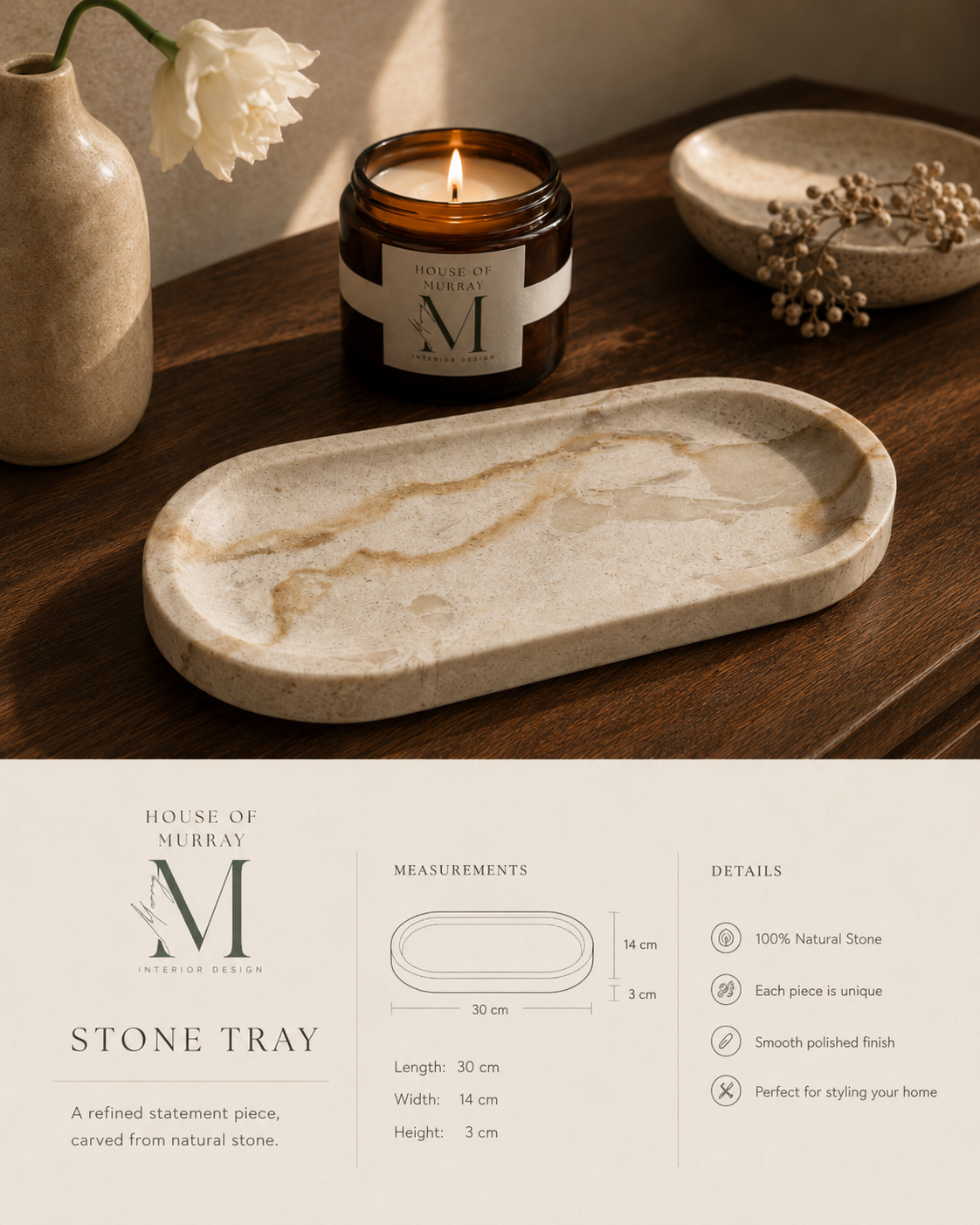 The Cove Stone Tray