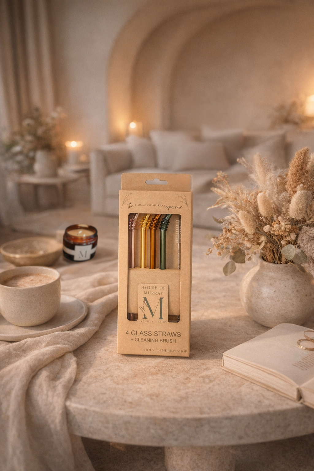 Signature Seasonal Glass Straw Set